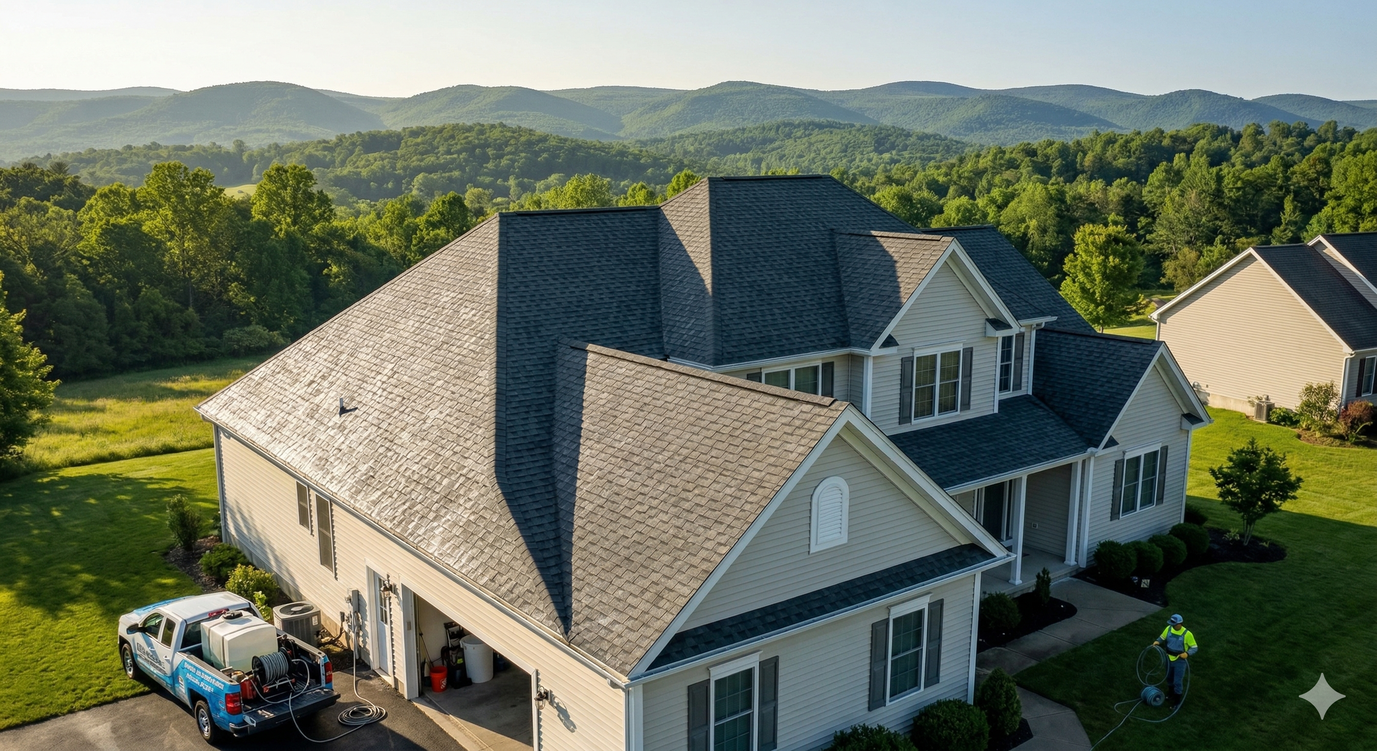 Roof soft wash service